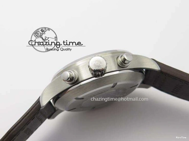 MIROTIME 0601 Pilot Chrono SS IW387808 CF3 ZF 1:1 Best Edition On Brown Leather Strap A Soft 7328
